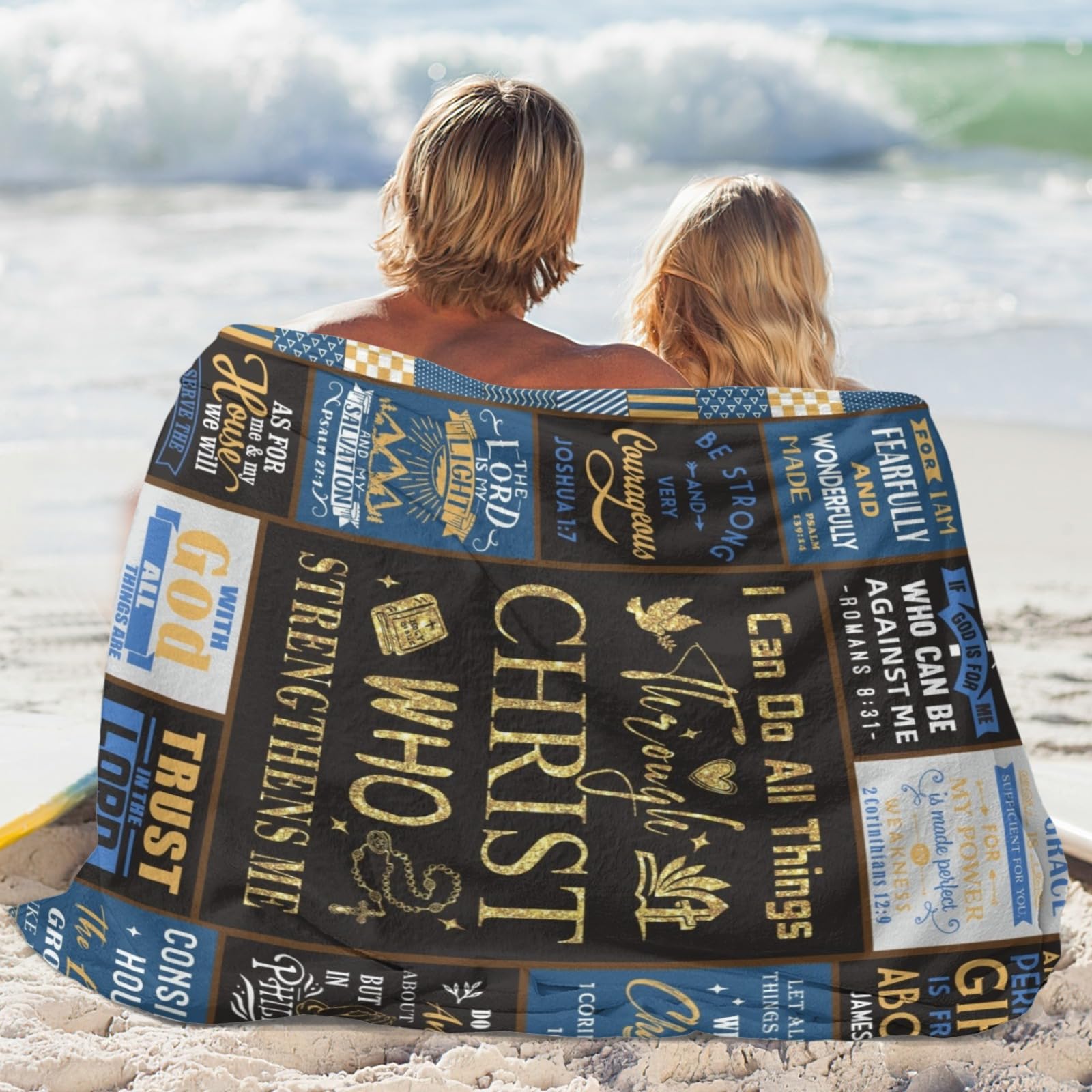 Christian Gifts for Men, Christian Gifts, Baptism Gifts for Boys, Religious Gifts for Men, Confirmation Gifts for Teenage Boys, Bible Catholic Gifts Blanket 60"X50"
