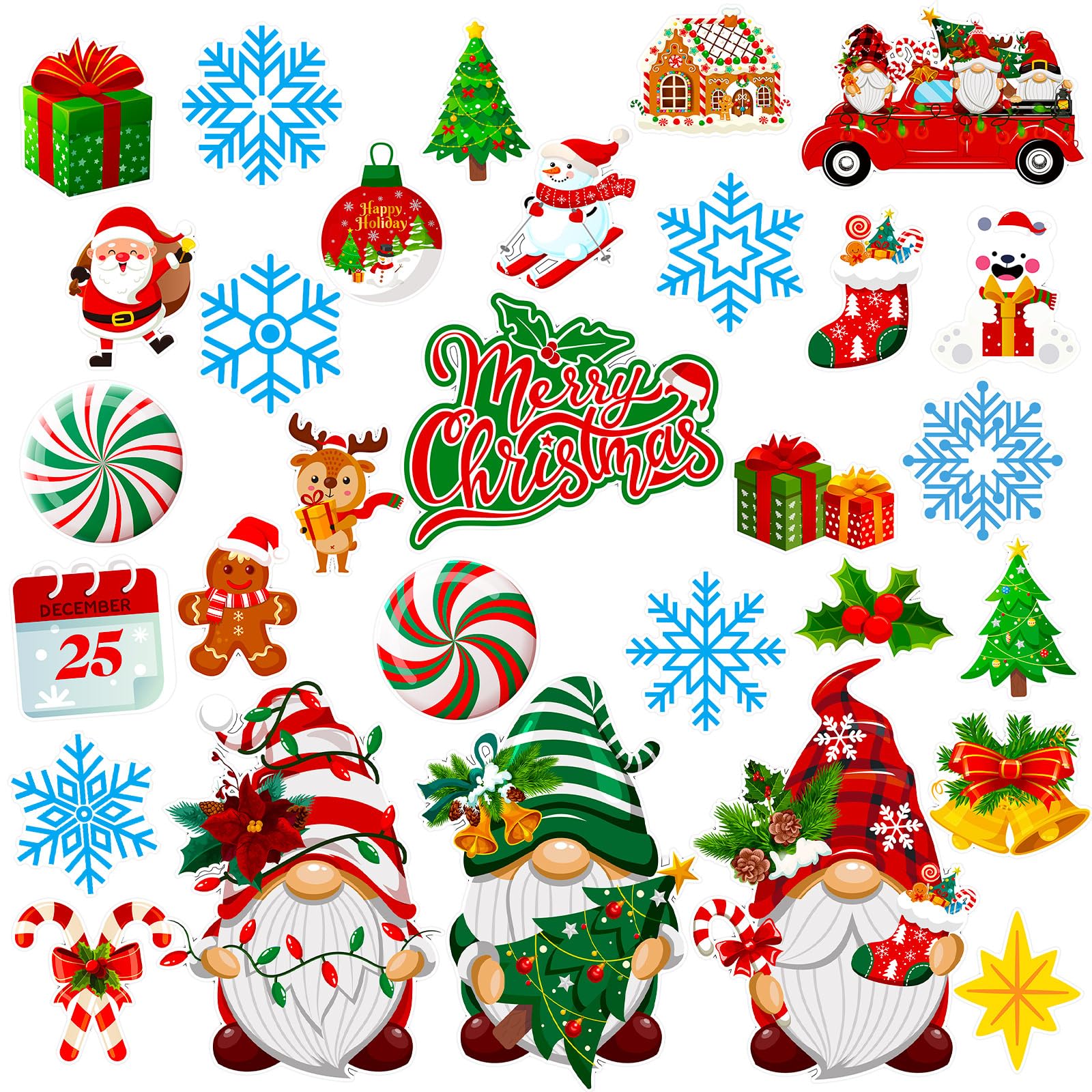 Imanes de Navidad para puerta de garaje impermeables decoraciones reutilizables de gnomo 1