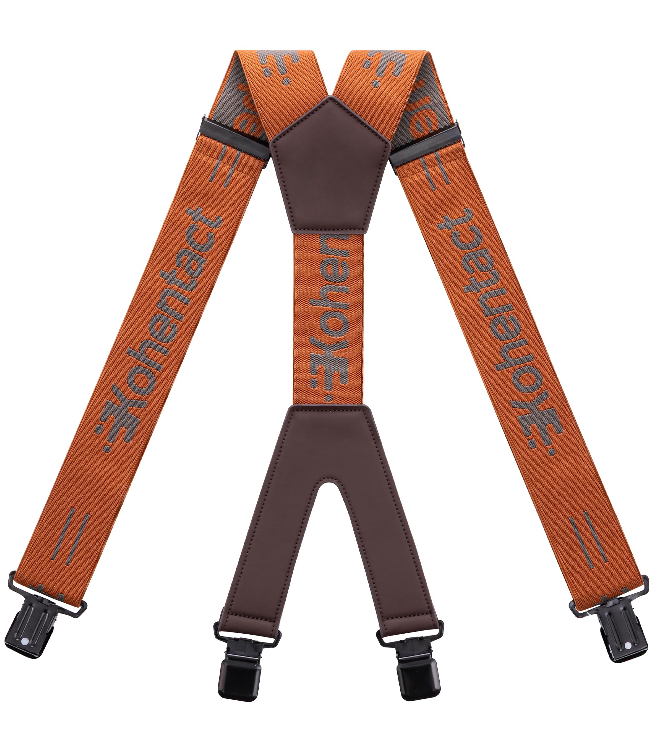 Mens Industrial Strength Suspenders 2-Inch Wide X-Back Heavy Duty Braces Strong Metal Clips Elastic Adjustable