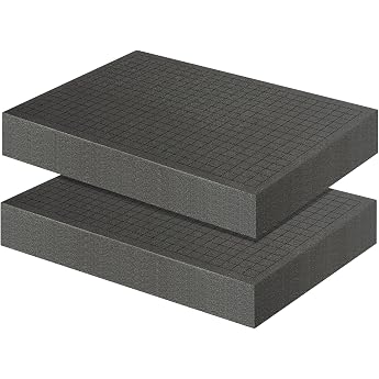 Grid Foam Cube Foam Pack of 2 40 x 30 x 5 cm Foam Cut Tool Case Camera Case Foam Cube Foam for Tabletop Miniatures Suitcase Insert Foam Insert
