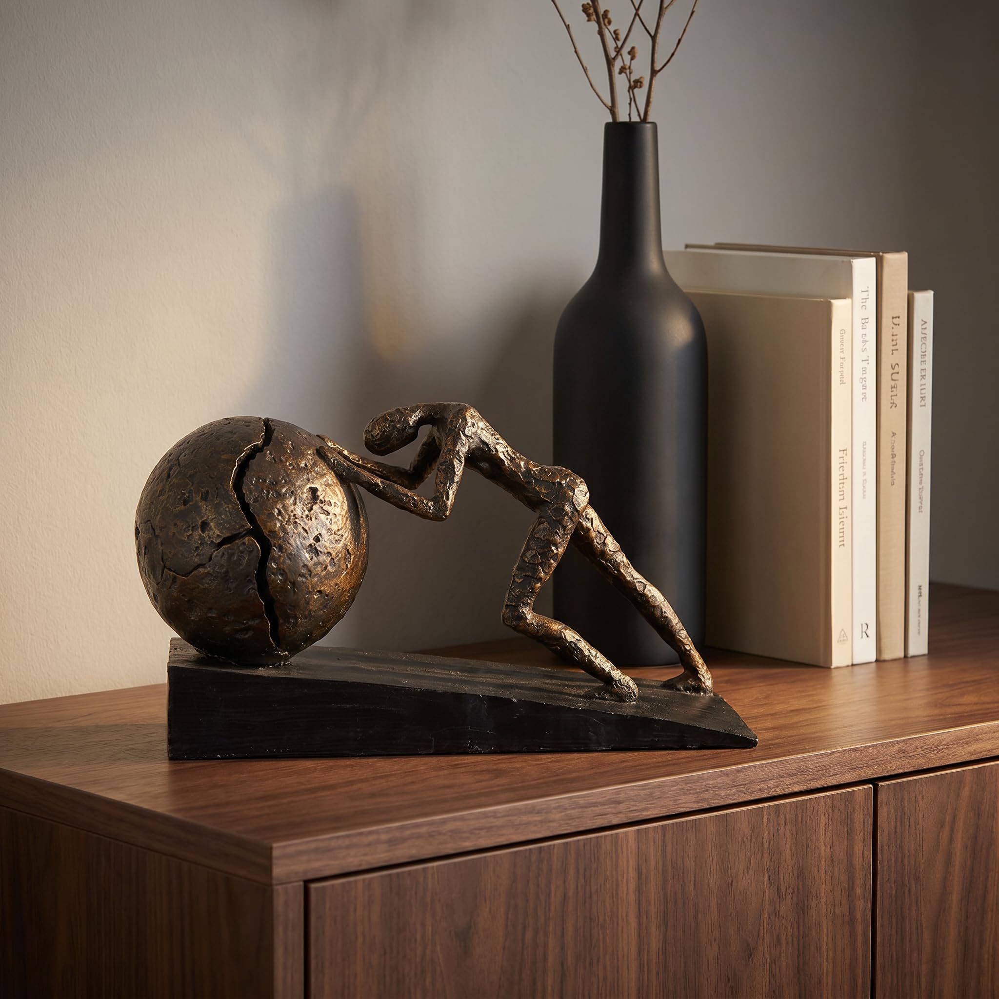Casablanca Skulptur Heavy Ball, Deko Figur Bronze, Kunstharz Statue Wohnzimmer, Büro Dekoration H. 21,5 cm x B. 37 cm - Moderne Skulpturen