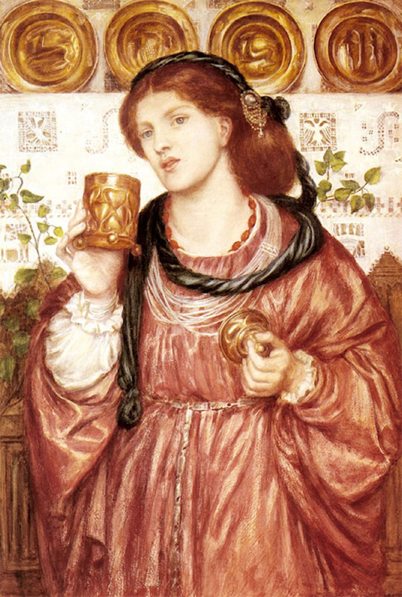 ARTXLXXBN Famous Painting Art Wall Decor Abstract Art Picture the Loving Cup by Dante Gabriel Rossetti Animal Pictures for Home Decor 60x90cm