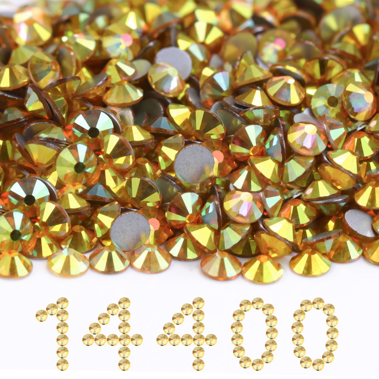 14400PCS Flatback Shiny Sunlight SS20 Rhinestones Bulk(4.6-4.8mm)
