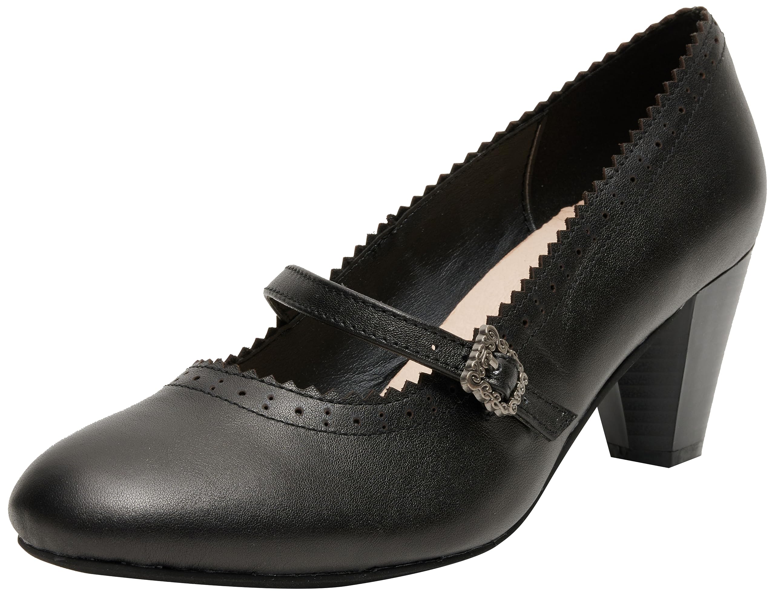 HIRSCHKOGEL Women's Pumps, Black, 39 EU, Black, 7 UK
