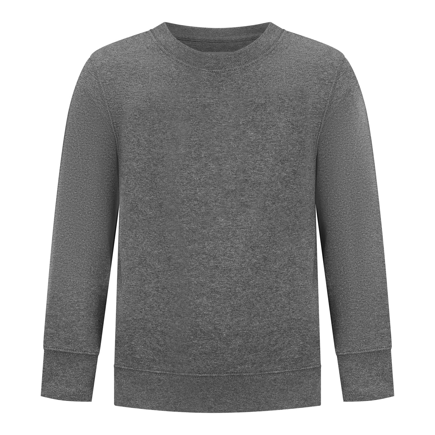 EVERYDAY KIDS Sudadera de forro polar con cuello redondo para niña; camiseta de manga larga para niña, suave y transpirable, mezcla de algodón/poliéster