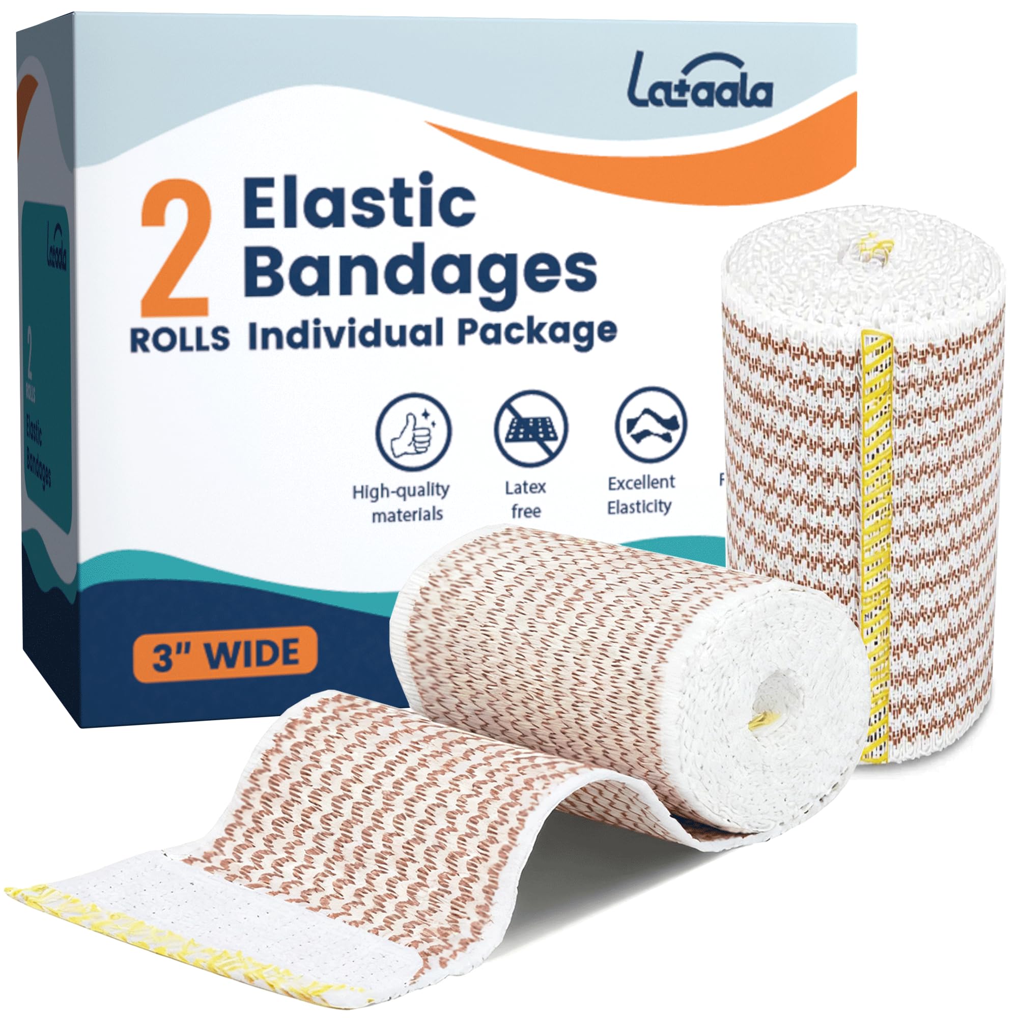 Premium Elastic Bandage Wrap,6" x 2 Pack Cotton Compression Bandage for Legs, Ankle, Knee,Foot,Body,Support & First Aid for Sports,Latex-Free,Reusable Wrap for Sports, Medical, and Injury Recovery — Amazon image 8