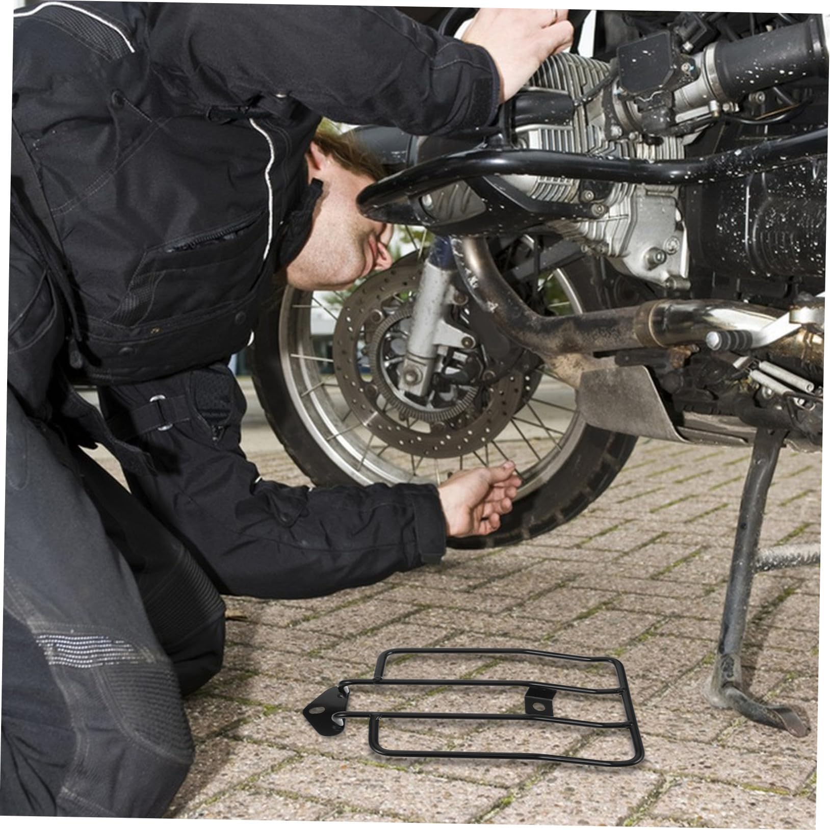 Cabilock Marco De Trasera Modificado De Soporte Trasero para Moto Estante De Equipaje para Motocicleta Rejilla Trasera Portaequipajes para Moto Asiento Trasero Planchar Negro
