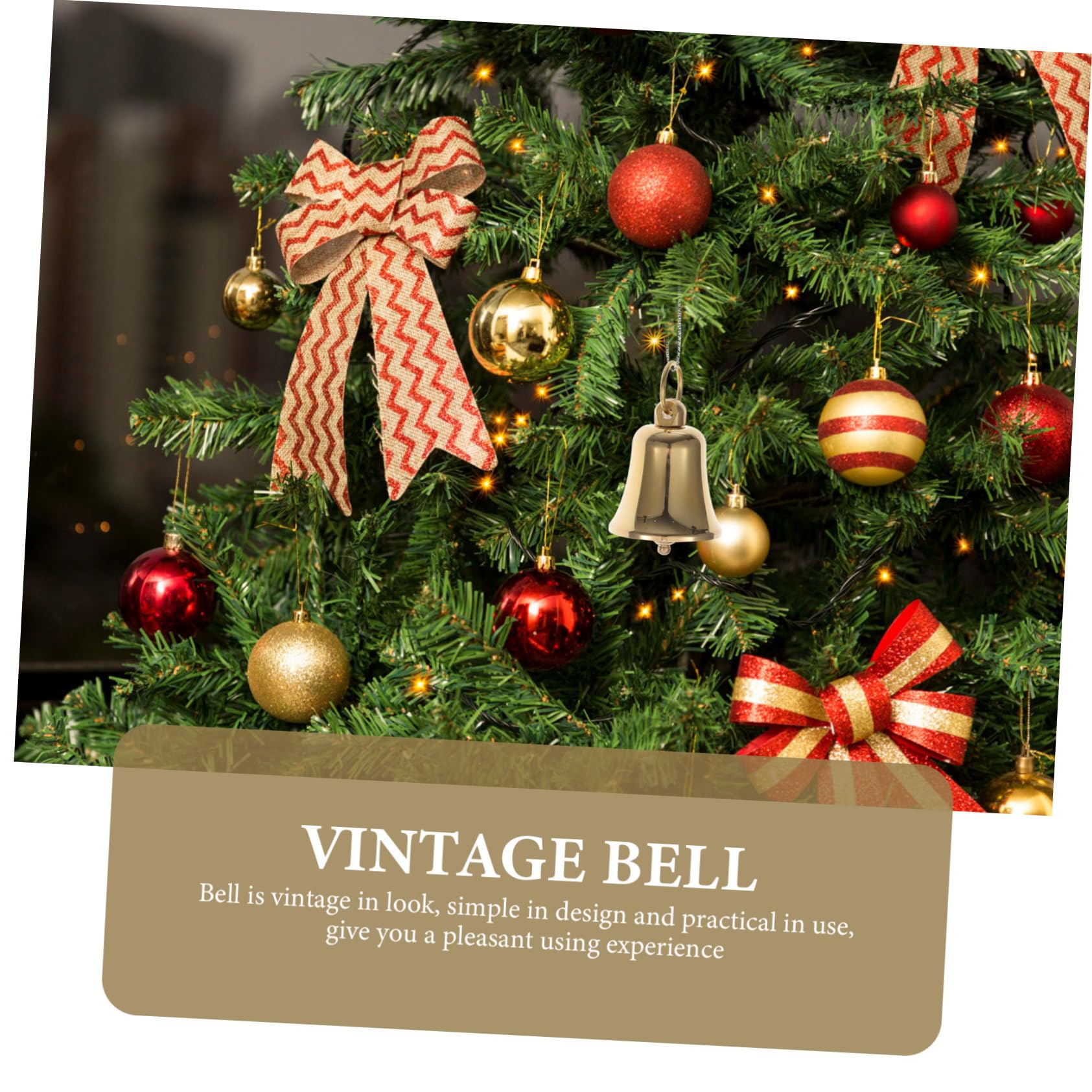 HOMSFOU Brass Bell Hanging Jingle Bells Vintage Bronze Jingle Bells DIY Craft Bell for Wind Chime Small Bells for Crafting Bell Wind Chimes Hanging Bell for Home Bell Ornaments Hand Press