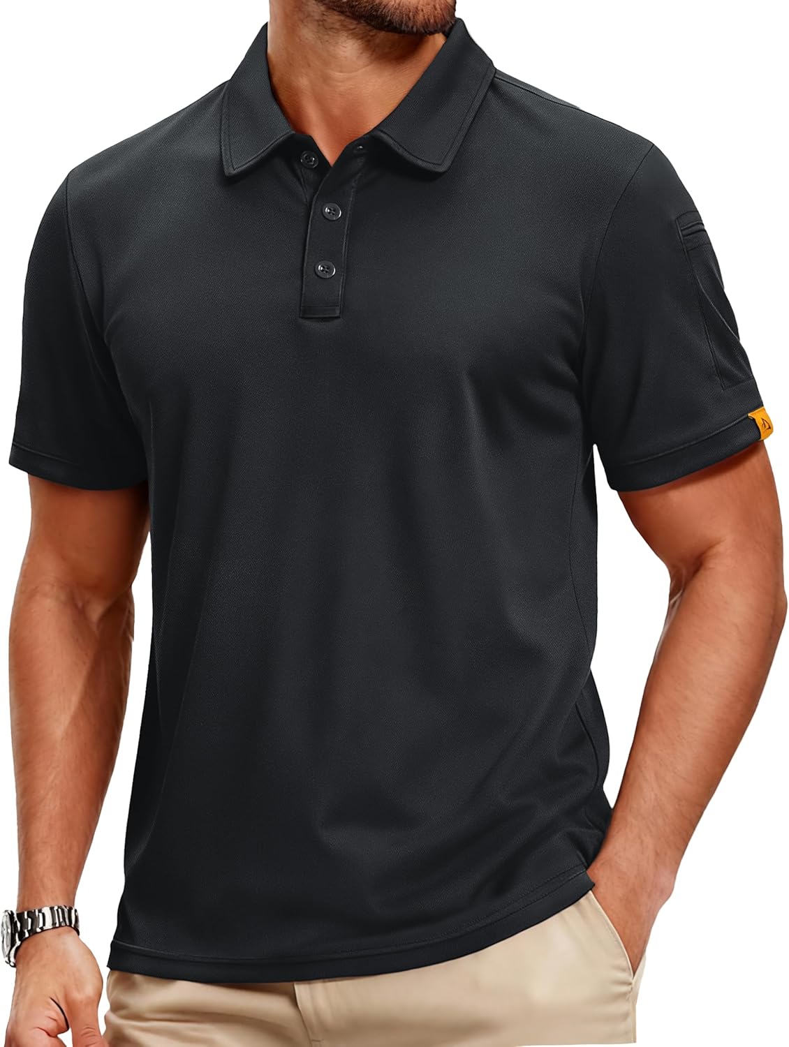 MAGCOMSEN Men's Polo Shirts Short Sleeve Dry Fit Moisture Wicking Golf Polos UPF 50+ Casual Collared T-Shirt - Image 2
