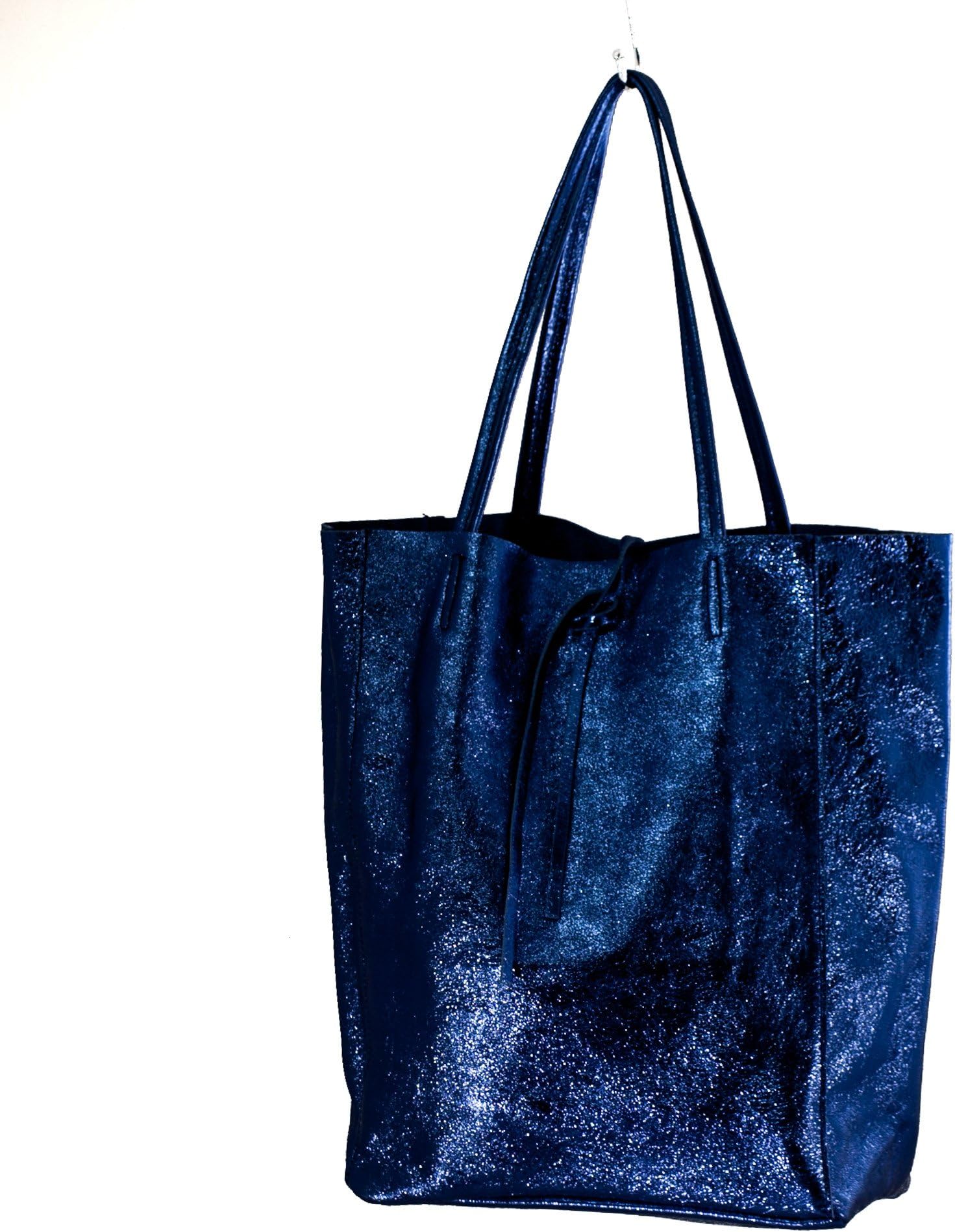 Genuine Leather Made in Italy Metallic Tote/Shopper Handbags