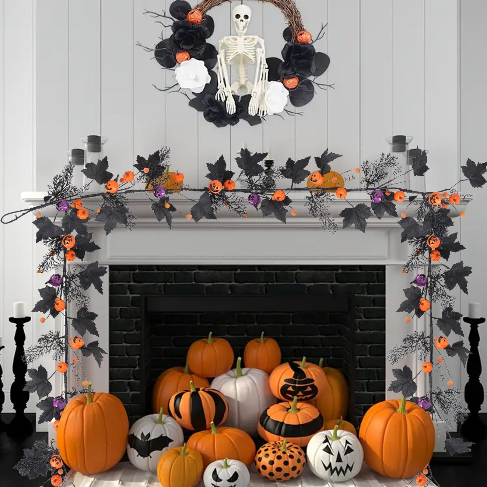 Spooktacular 062739 - Hojas de arce artificiales perfectas para decoraciones de árbol festivo y fiestas