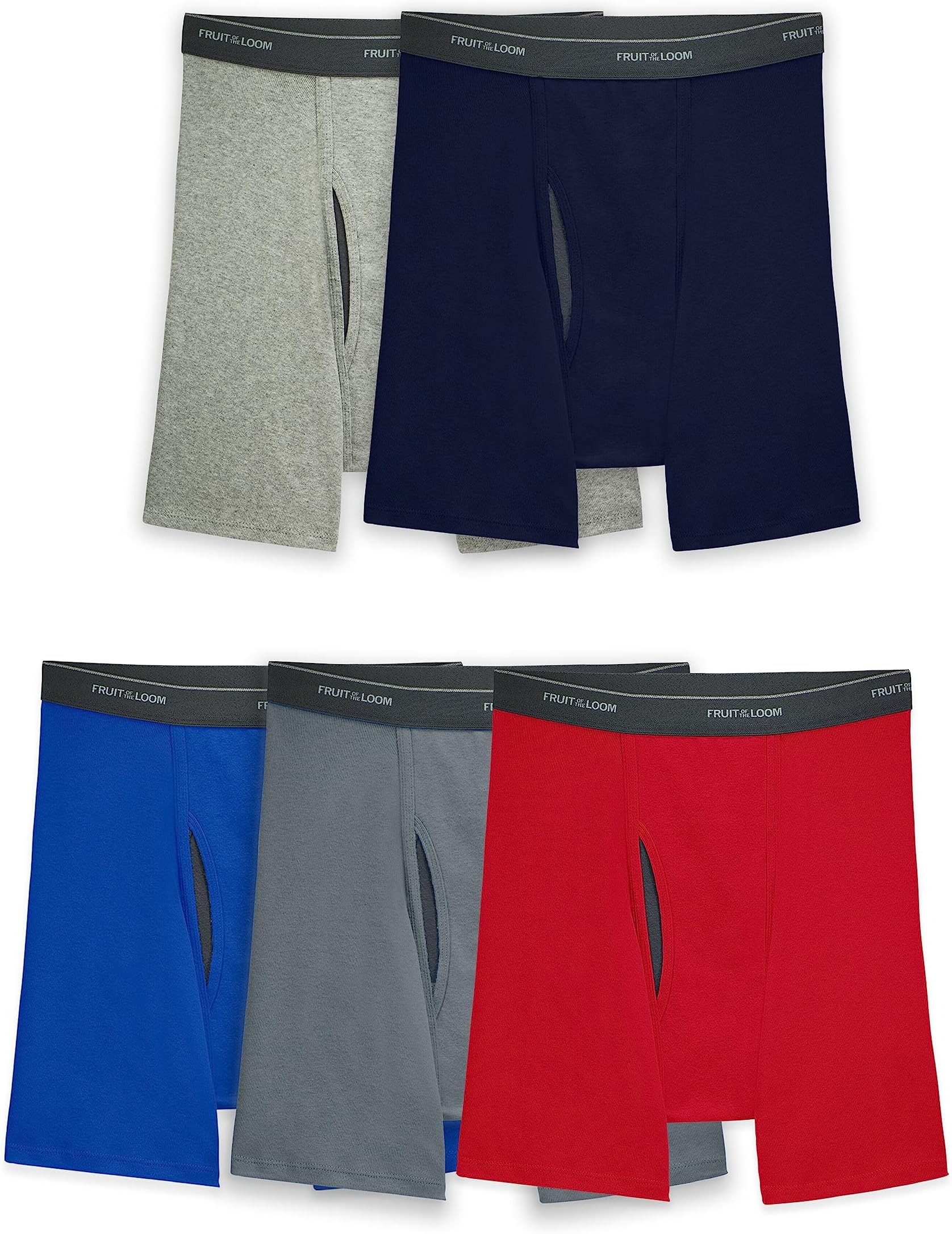 Men's Coolzone Boxer Briefs, Moisture Wicking & Breathable, Multipacks, 5 Pack-Assorted Colors, Clothing-Posinu-000025265