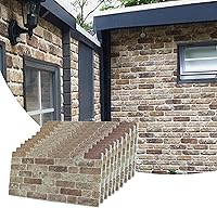 Vista 28 de Dundee Deco Paneles de pared 3D de ladrillo sintético, revestimiento, paneles de pared con aspecto de piedra roja y naranja, revestimiento de espuma