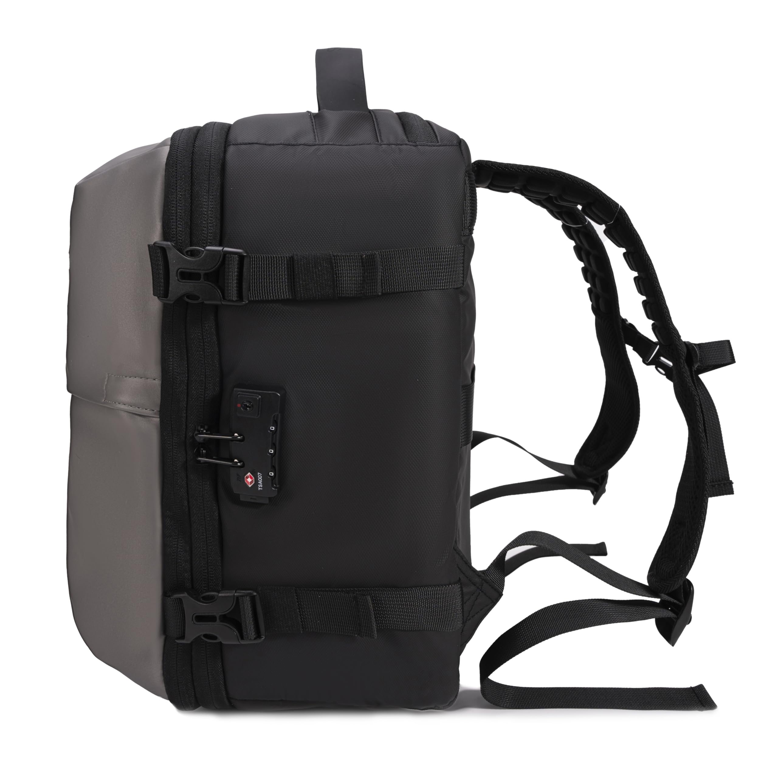 CELIMS Ryanair, Transavia, Volotea, Easyjet y + – Maleta de cabina de 40 x 30 x 20 cm | con Trolley, al vacío AirPlus by Candado TSA | Equipaje cabina | Bolsa de avión para ordenador portátil, gris
