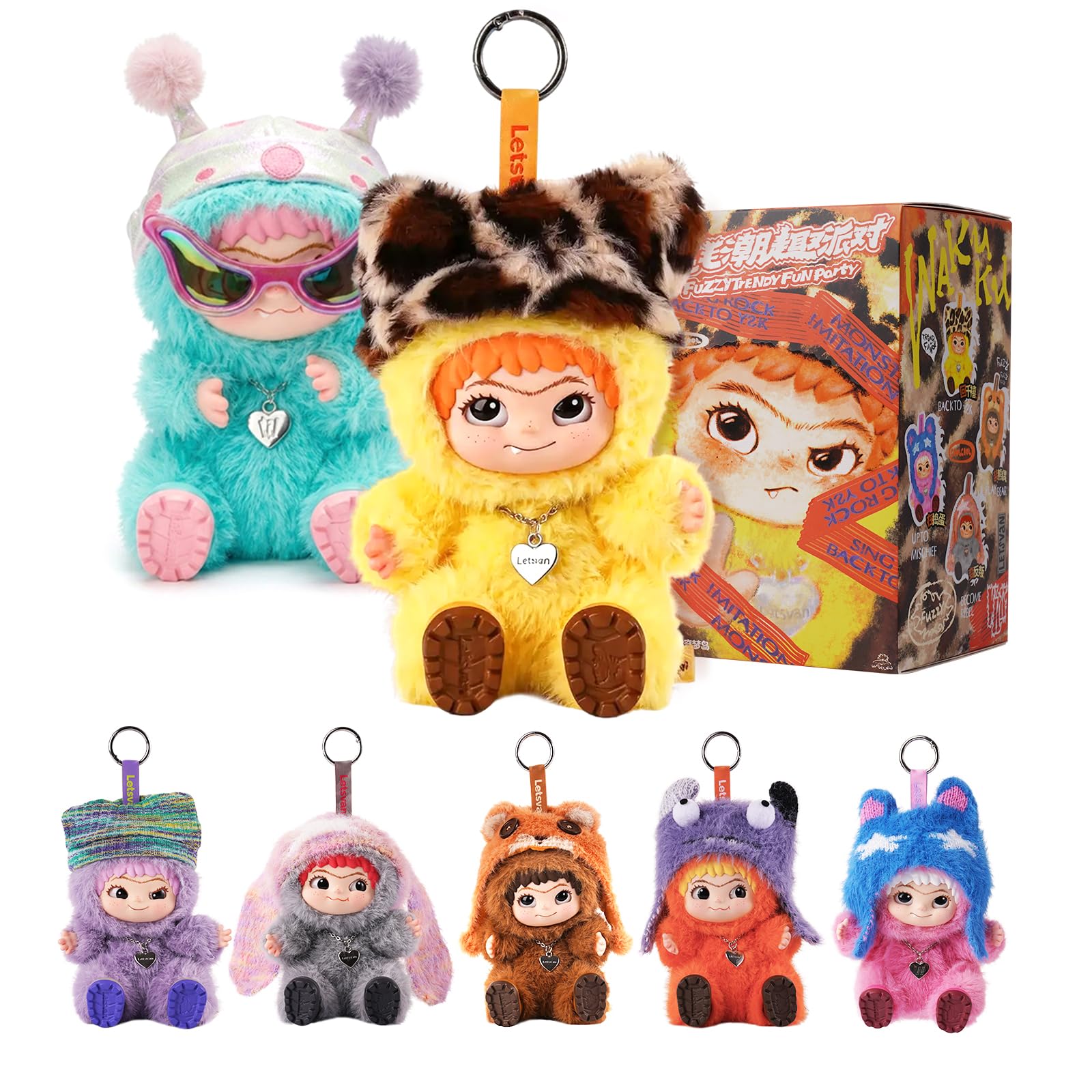 Amazon.com: MINISO WAKUKU Blind Box Fuzzy Trendy Fun Party Series