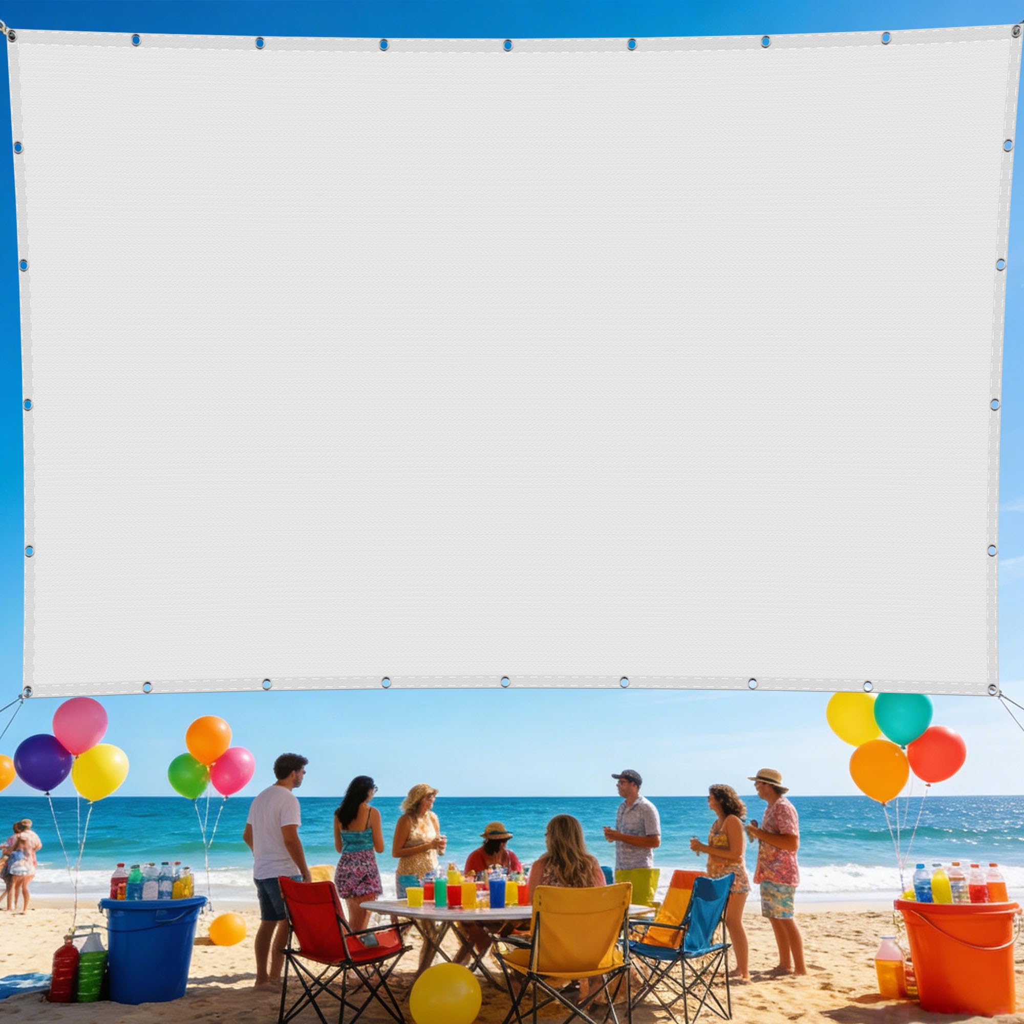 Voile d'ombrage imperméable 280 x 320 cm contre la pluie et les UV