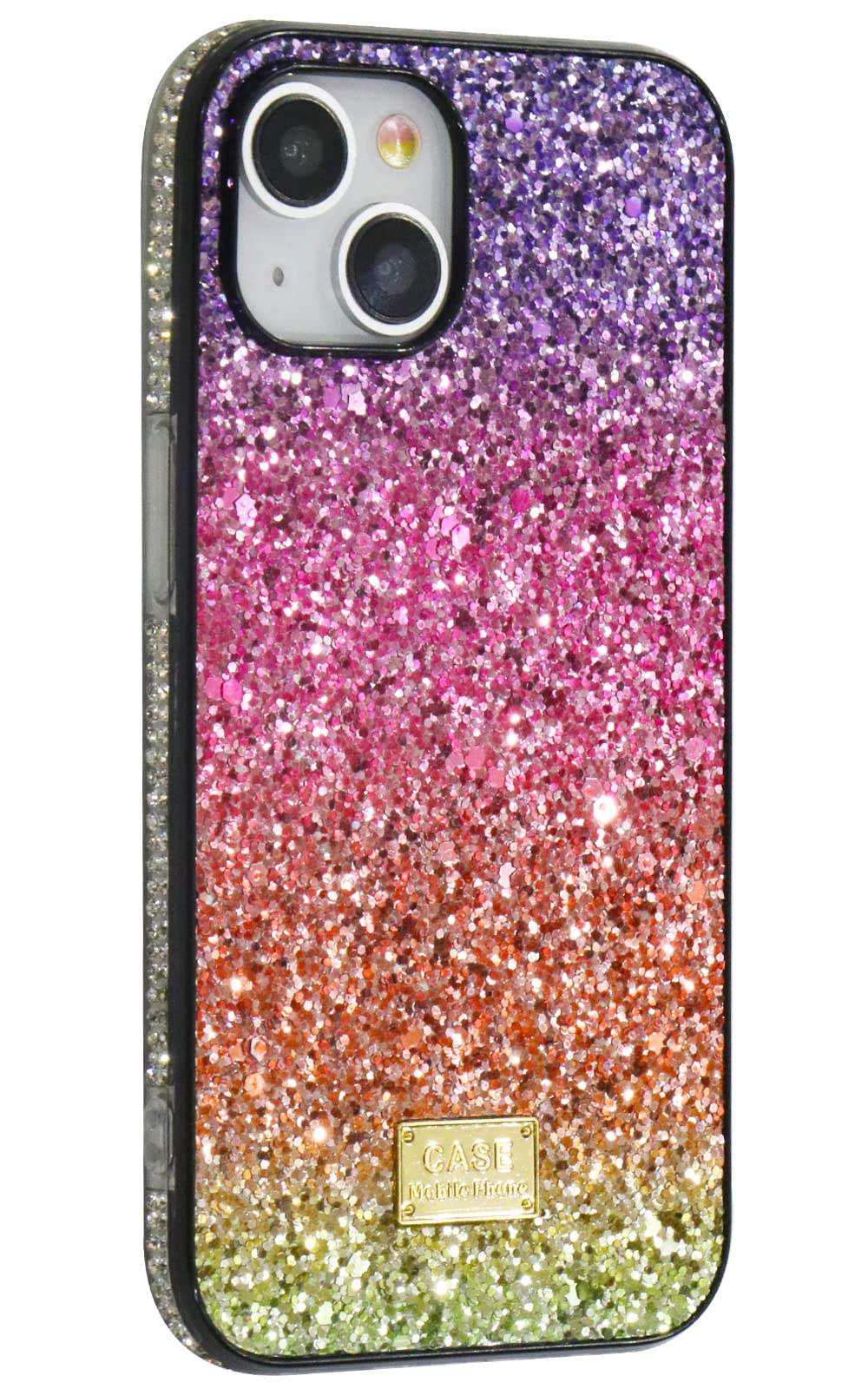 Umhlaba Compatible with iPhone 14 case 2022 Glitter Bling Rainbow Women Phone Cover Sparkly Luxury Girly Gradient Shiny Girls Fashion Pretty Stylish Cute 6.1 inch