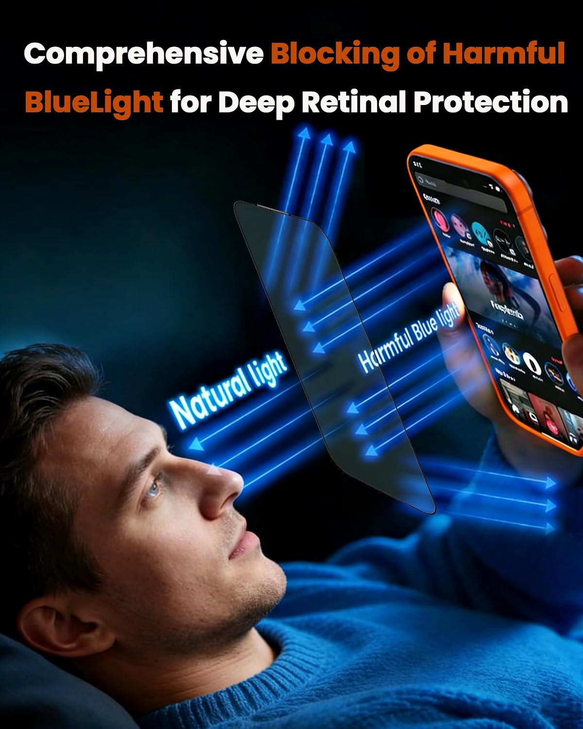 3 Pack Anti Blue Light Screen Protector for iPhone 17 Pro, with Easy Installation Kit