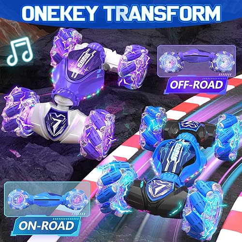 Miniatura 7 de Juguetes de coche de control remoto con detección de gestos Drift RC Stunt Car para niños 360 giratorio 4WD transformar coches RC 2.4Ghz