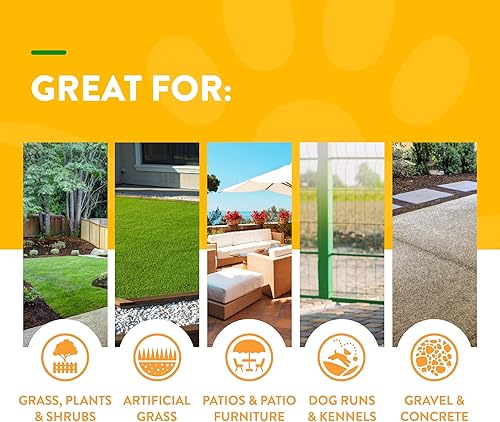 Miniatura 4 de NaturVet Yard Odor Eliminator - Eliminador de olores de heces y orina, diseñado para usarse en césped, plantas, patios, grava, hormigón y más, 16