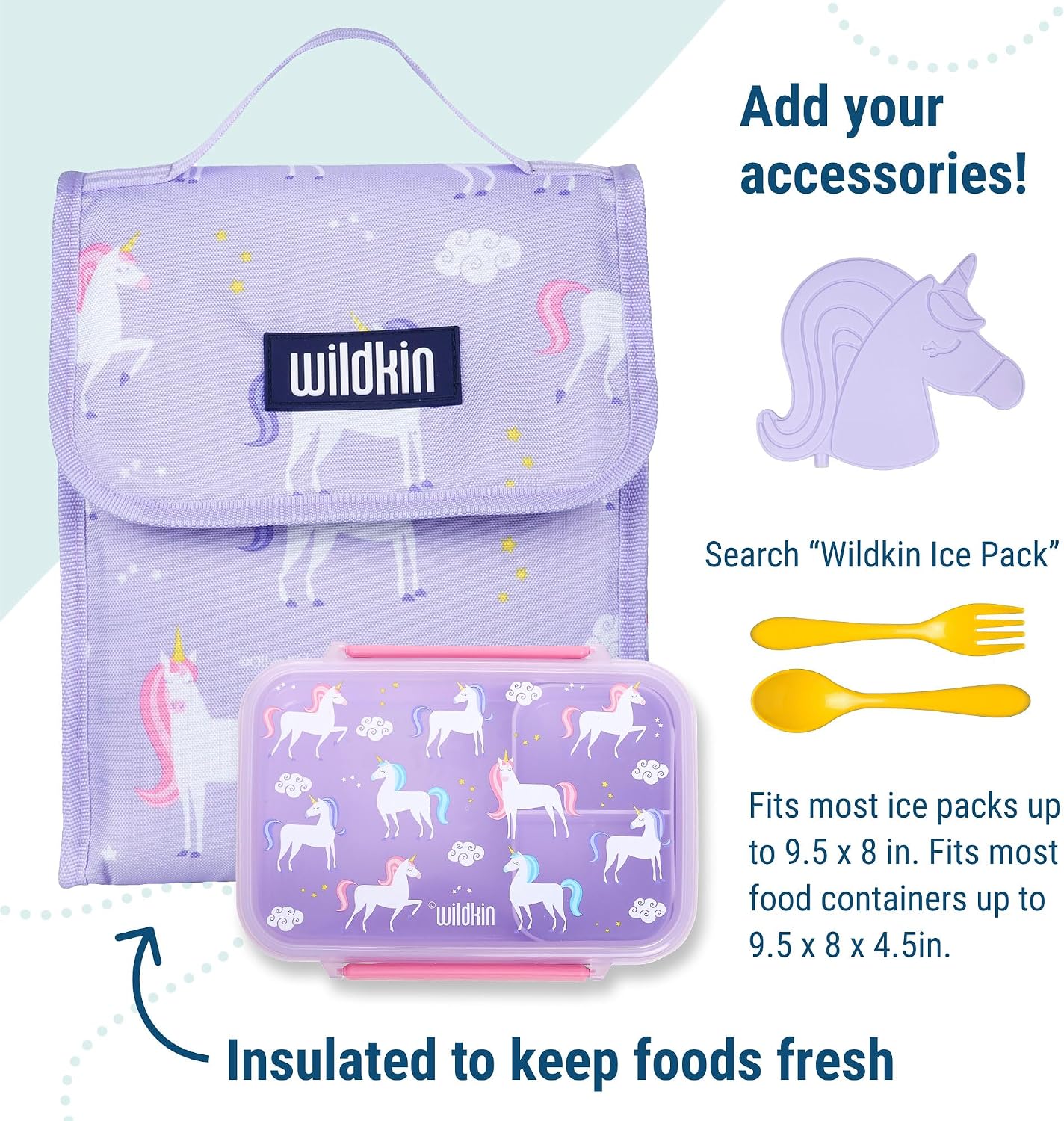 Wildkin Insulated Lunch Bag Kids Sweet