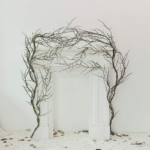 74.8inch Long Malleable Black Halloween Tree Weeping Branches Twigs Greenery