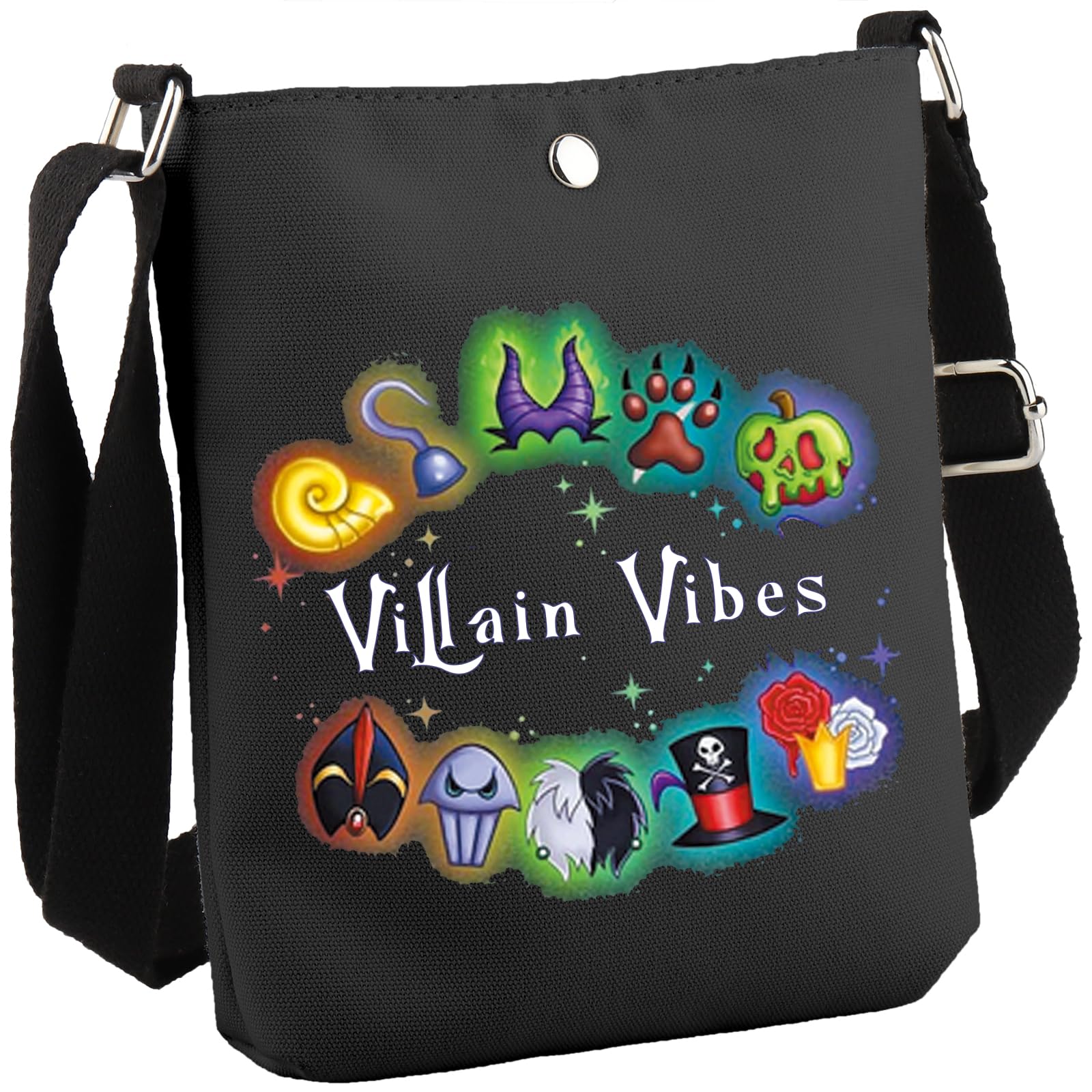 Villains Inspired Gift Villain Lover Gift Villain Vibes Makeup Bag with Zipper Halloween Evil Cosmetic Bag Villain Witch Survival Kit (Villain Vibes CB EU)