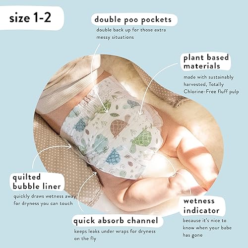 Miniatura 4 de The Honest Company - Club Box, pañales Clean Conscious, estampado Above It All + Barnyard Babies, talla 1, 80