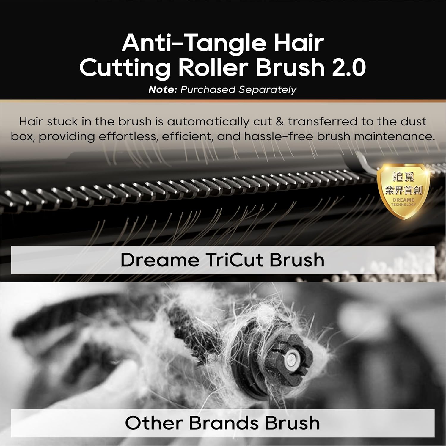 Anti-Tangle TriCut Brush