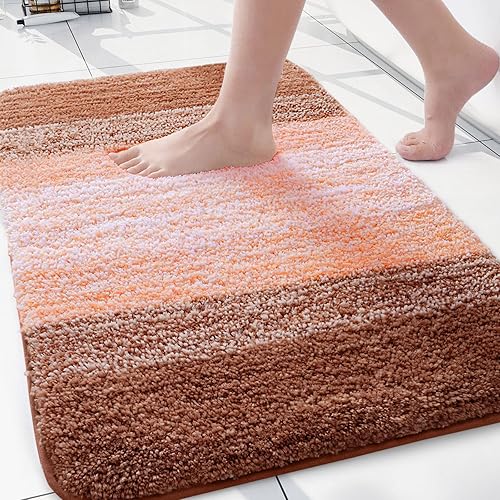 Miniatura 267 de Arotive - Tapetes de baño de microfibra, peludos, suaves, absorbentes, antideslizantes, gruesos, afelpados, se pueden lavar a máquina y secar