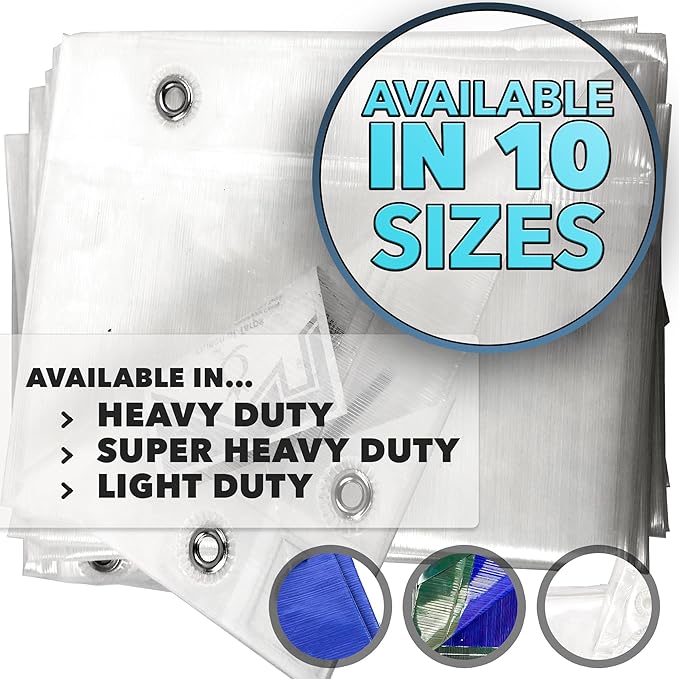 QUEEN OF TARPS 20x25 Super Heavy Duty Tarp Waterproof, 200 GSM is 20