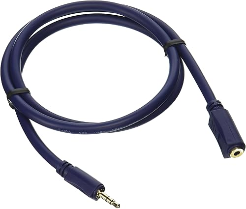 C2G 40607 Velocity Cable de extensión de audio estéreo MF de 0.138 in, color azul (3 pies, 298.6 ft)