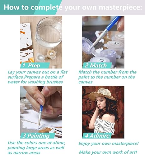 Miniatura 7 de VATO - Pintura por número para personalizar foto para adultos, crea tu propia imagen personalizada