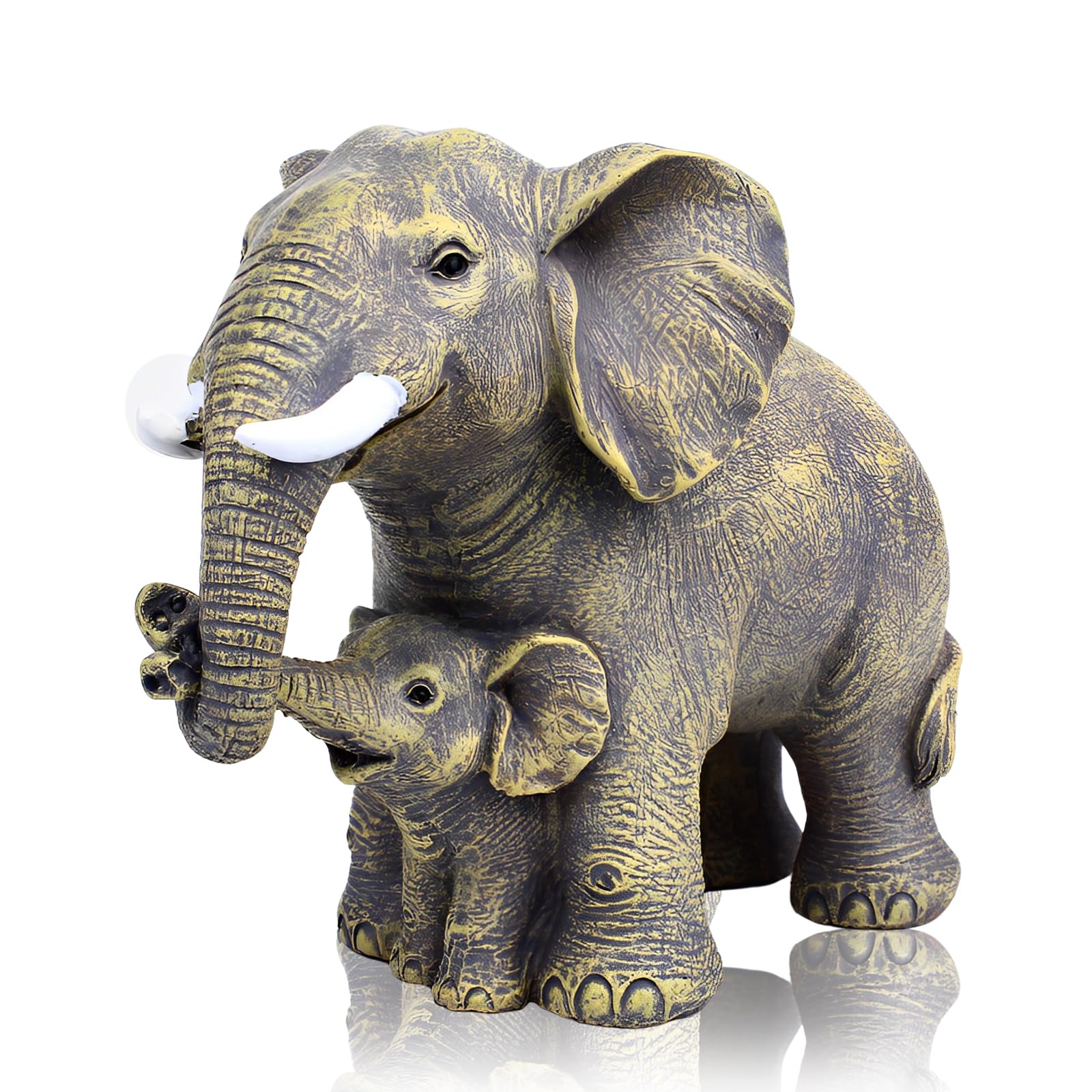 stepsin Elephant Statue Home Decor Elephant Figurines Brings Good Luck Animal Ornament Sculpture for Mom Women Gifts