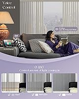 Vista 2 de Graywind Persianas verticales motorizadas compatibles con Alexa Google Privacidad reversibles opacas persianas verticales inteligentes control Beige