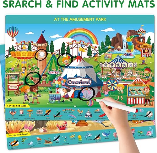 Miniatura 4 de Actividad de aprendizaje preescolar - Juego de búsqueda y búsqueda de 12 temas Montessori Busy Book  Regalos de Pascua para mayores de 3 años,