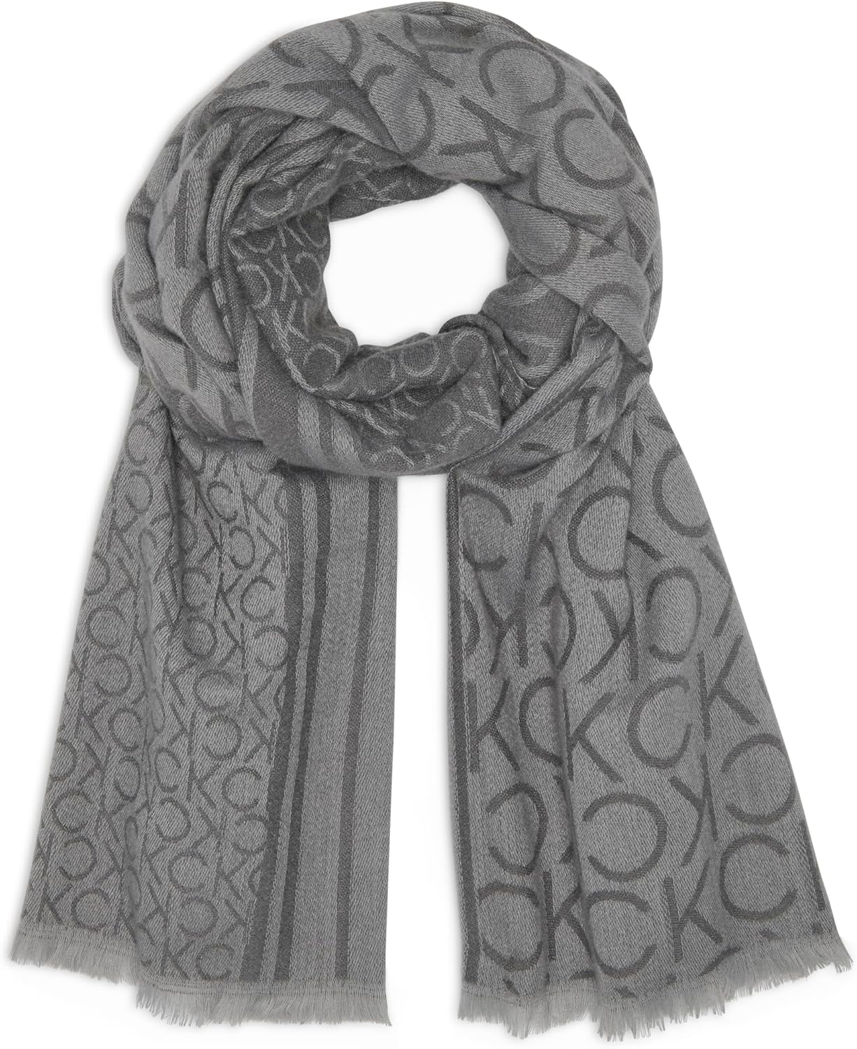 Calvin Klein Women's Ck Logo With Border Scarf