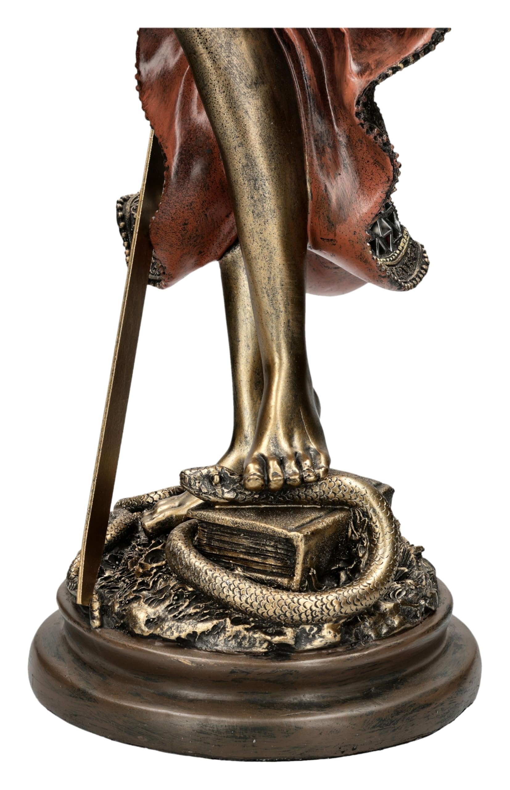 Figuren Shop GmbH Justitia Figur – Moderne Darstellung der Göttin der Gerechtigkeit (82 cm) – handbemalte Kunststein-Skulptur – Edle Deko für Kanzlei, Büro & Notariat – Geschenkidee für Juristen