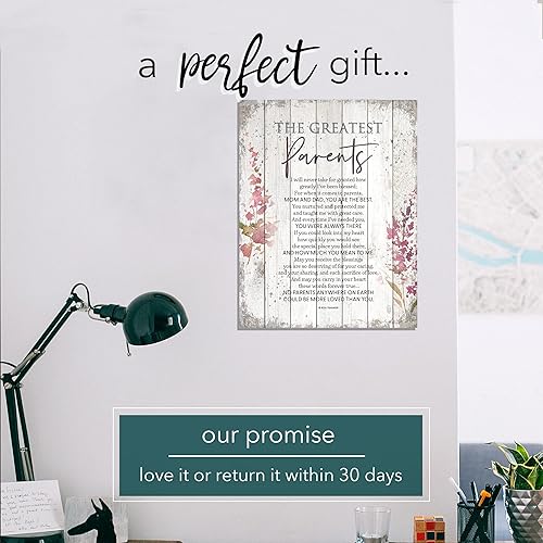Miniatura 4 de DEXSA Greatest Parents - Placa de madera fabricada en los Estados Unidos, 11.75 x 15 pulgadas, elegante marco vertical para colgar en la pared,