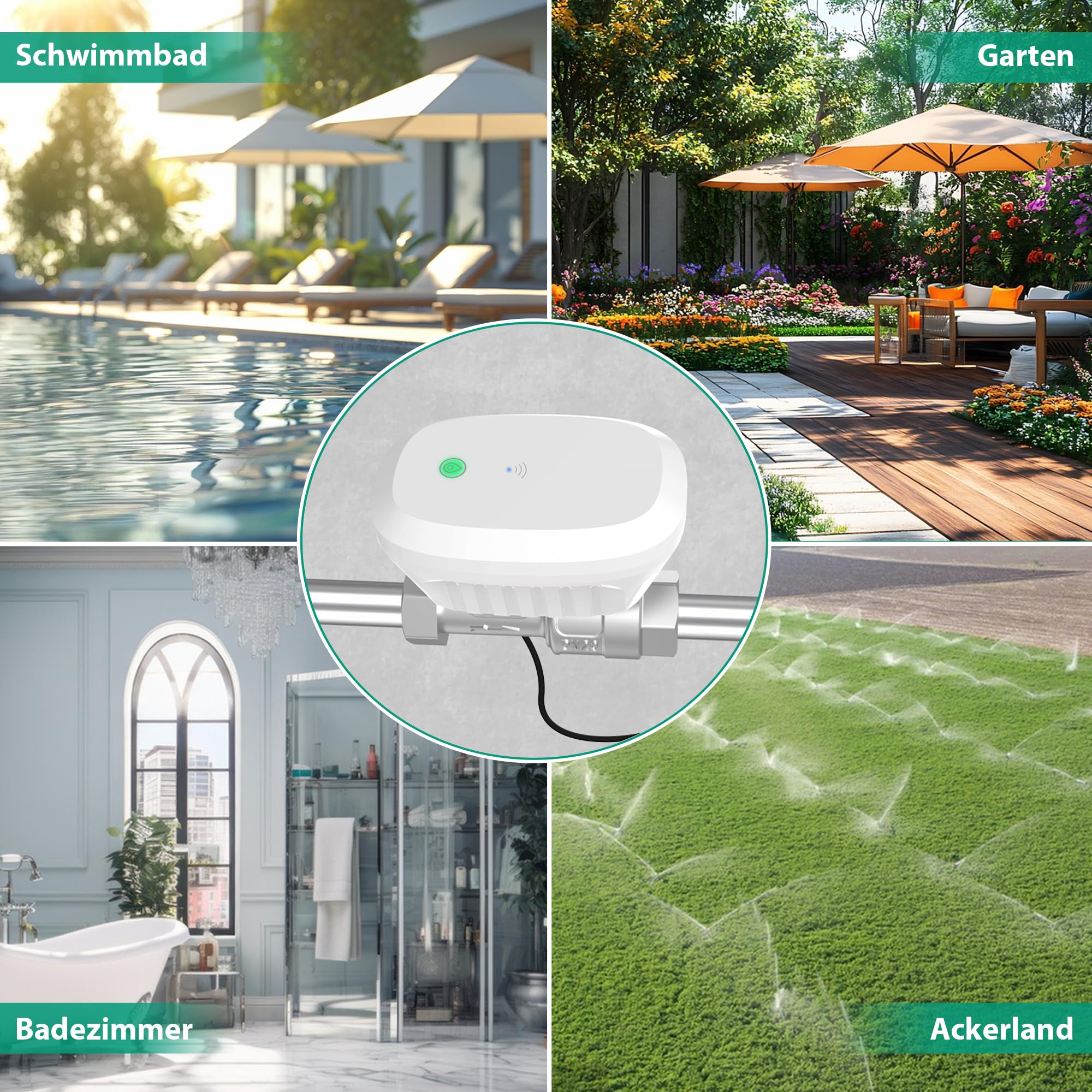 Smart Wasserventil DN25 1″, WiFi Steuerung, kompatibel Alexa | DN25 Intelligentes Wasserventil, intelligentes Wassermanagementsystem, WLAN-Fernsteuerung & Zeitschaltuhr, Smart Wasserhahn