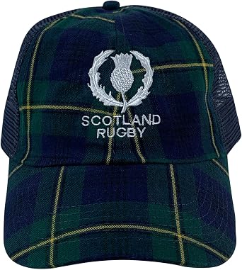 Scotland Rugby Plaid Trucker Cap