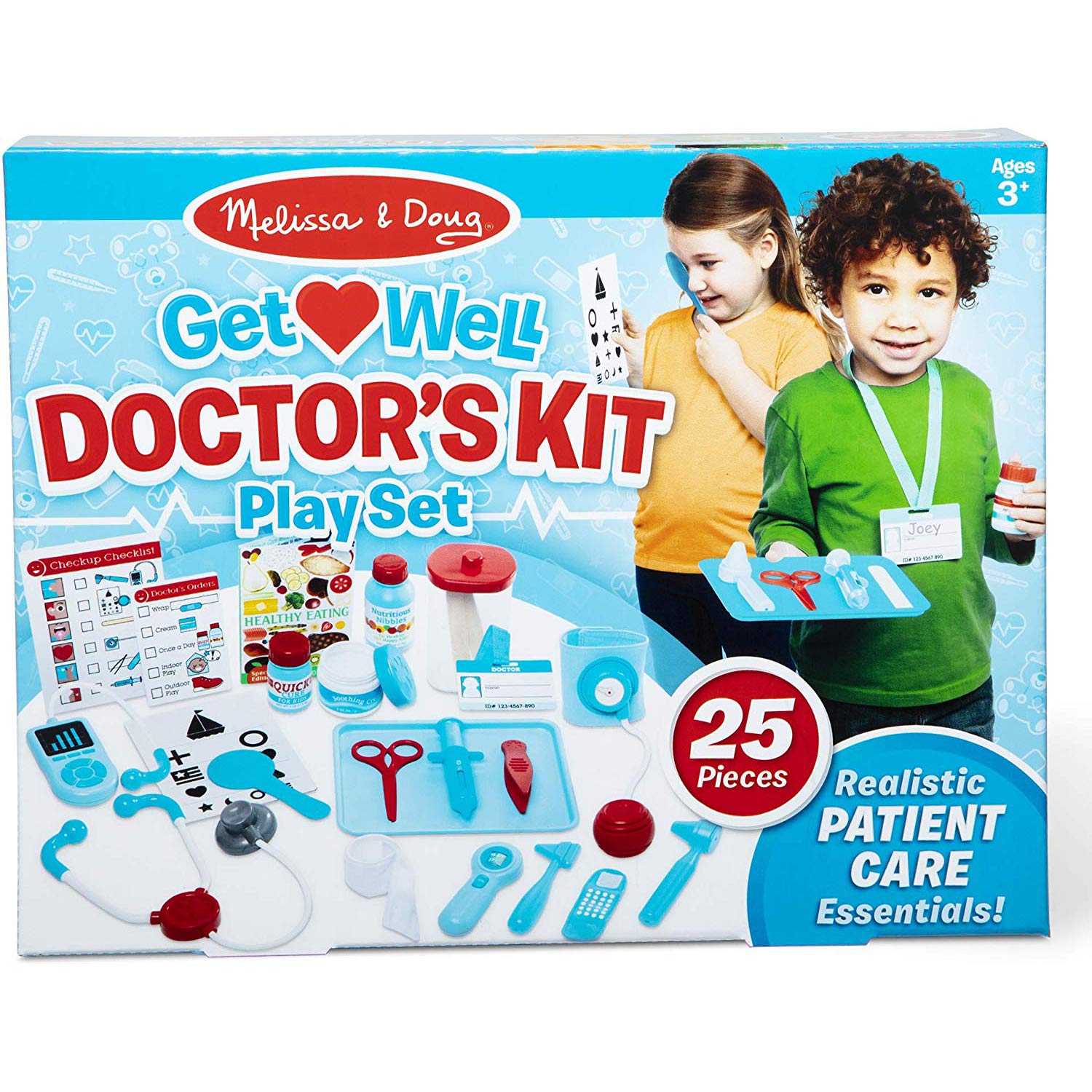 Doctor: Pretend Play Set & 1 Me l i ssa & Doug Scratch Art Mini-Pad Bundle (08569)