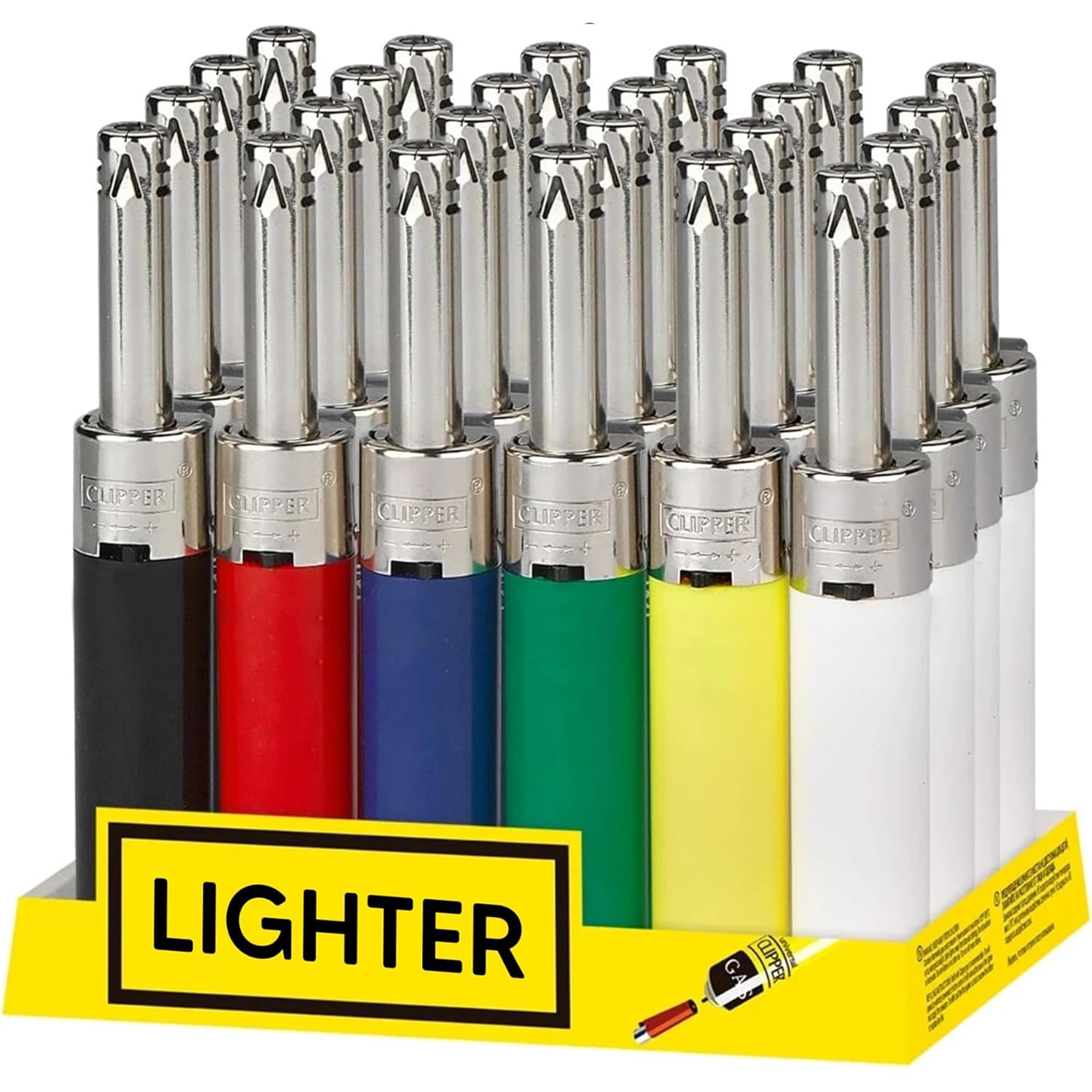 Bmlimited Assorted Bml 20 Pack Bbq Gas Lighters Refillable Long Reach Utility Lighter With Adjustable Flame Safety Lock For Grill Barbecue Camping Fireplace Candles