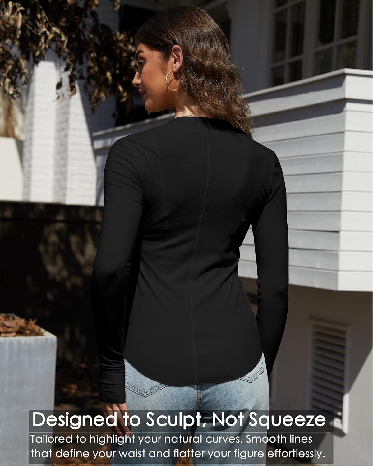 Cardigan for Women Lightweight Y2K Snap Button Down Shirts Ribbed Knit Long Sleeve Tops Slim Fit Going Out Tops - Image 3