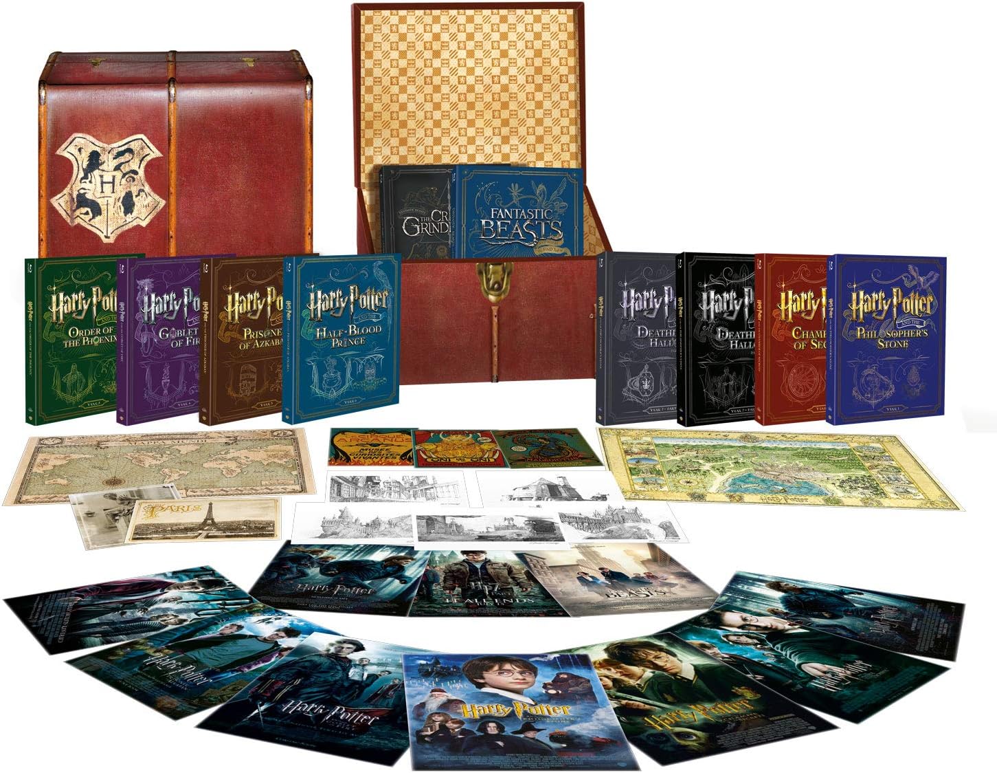 Wizarding World [10 Film Collection] [Harry Potter/Fantastic Beasts] [Limited Edition Trunk Boxset] [Blu-ray] [2001] [2019] [Region Free]