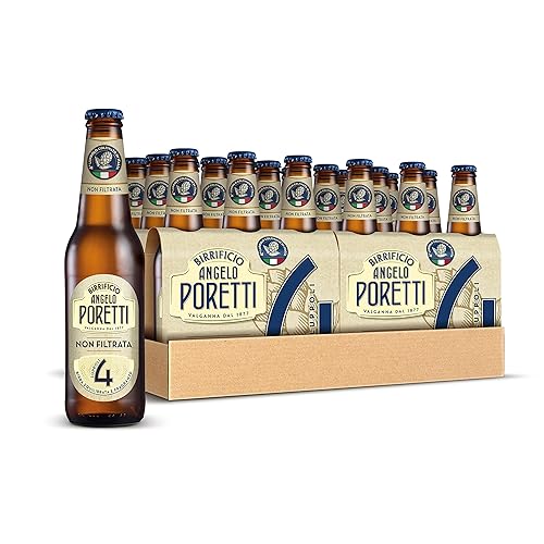 Immagine del prodotto Birrificio Angelo Poretti Birra 4 Luppoli, Non Filtrata, Bottiglia, Volume 33cl, 24 Pezzi