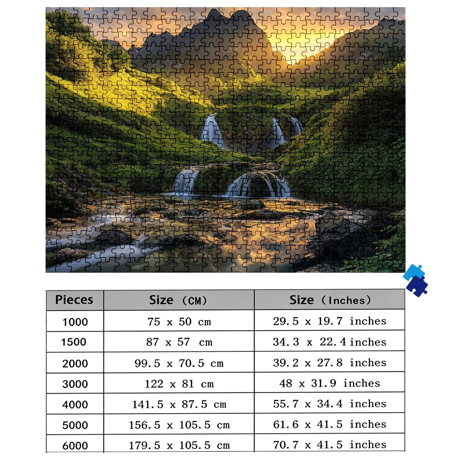 Puzzle Puzzle 1000 elementów dla dorosłych z plakatem w zestawie, drewniane puzzle do gry rodzinnej, edukacyjna i antystresowa zabawa, dekoracja ścienna do domu, prezent urodzinowy, 75 x 50 cm góra