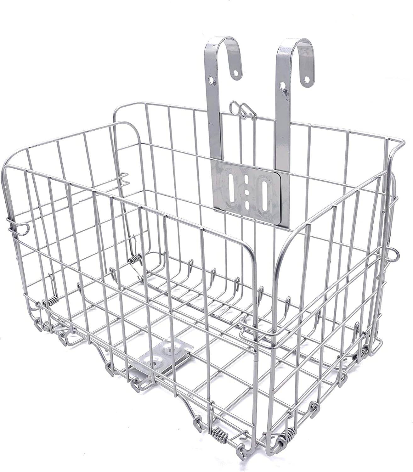 Silfrae Bike Basket Bike Frame Basket Bicycle Basket (Silver, Pro) Sports & Outdoors