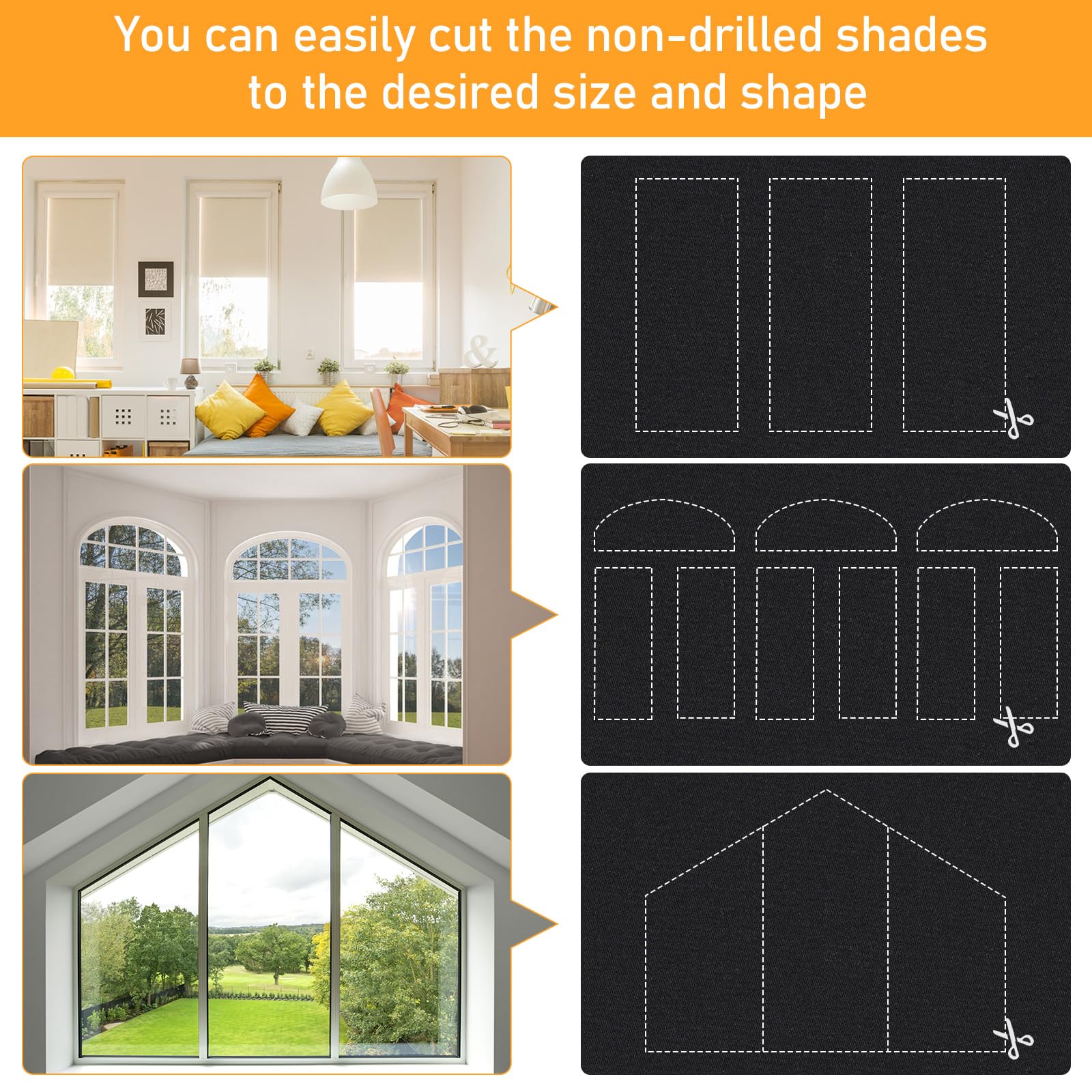 Tessuto Oscurante Portatile 200x145cm - Autoadesivo, Isolante Termico, Con Nastro A Strappo E Righello - Foto 10