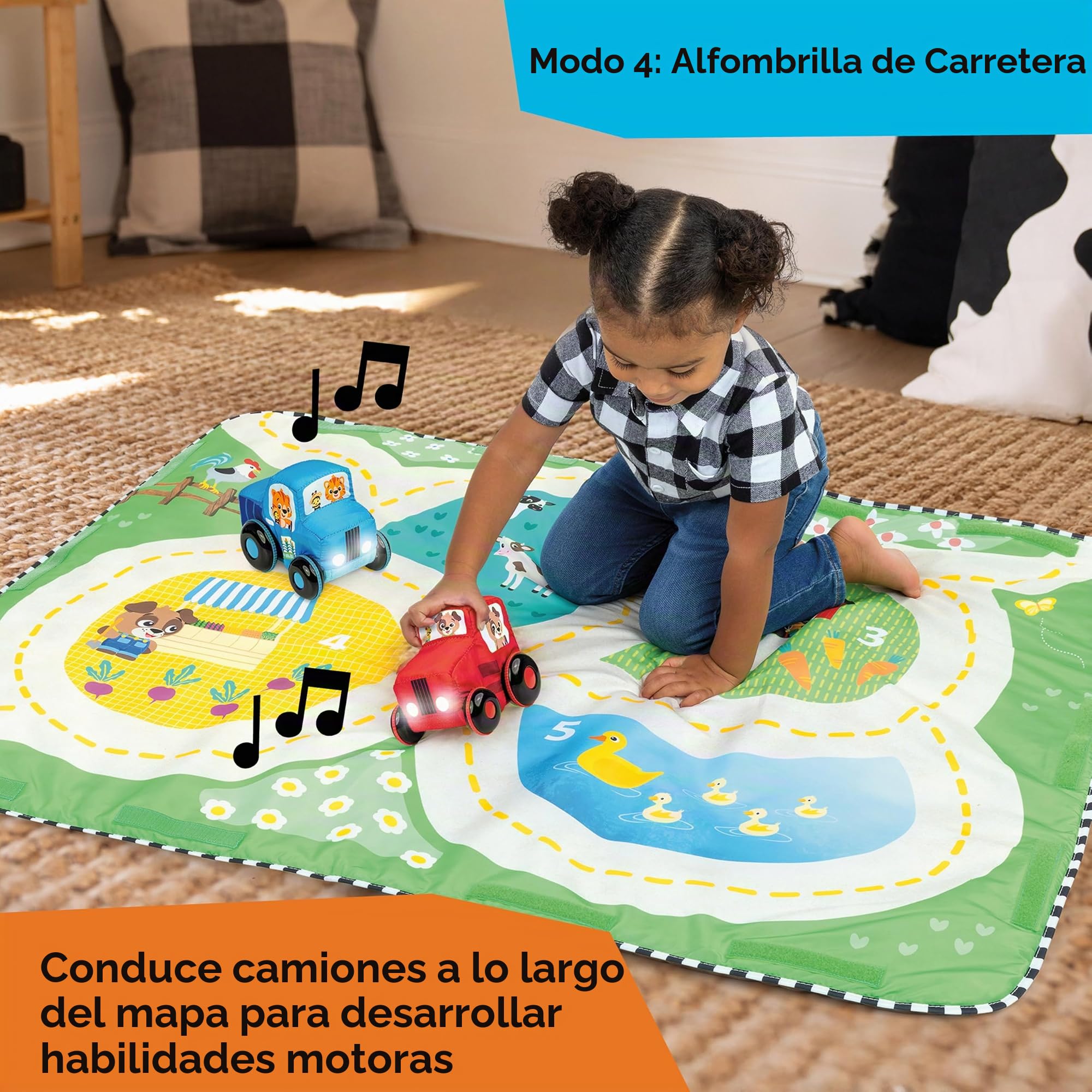 Baby Einstein, Gimnasio Musical de Actividades Farm Explorers Busy Barnyard de la colección Grow with Me, con Clasificador de Formas, para Edades de 0 Meses a 4+ años